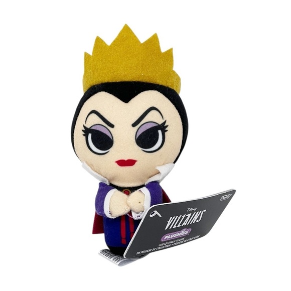 3 Funko Disney Villains EVIL QUEEN, URSULA, QUEEN OF HEARTS 4" Plushies - Picture 2 of 7